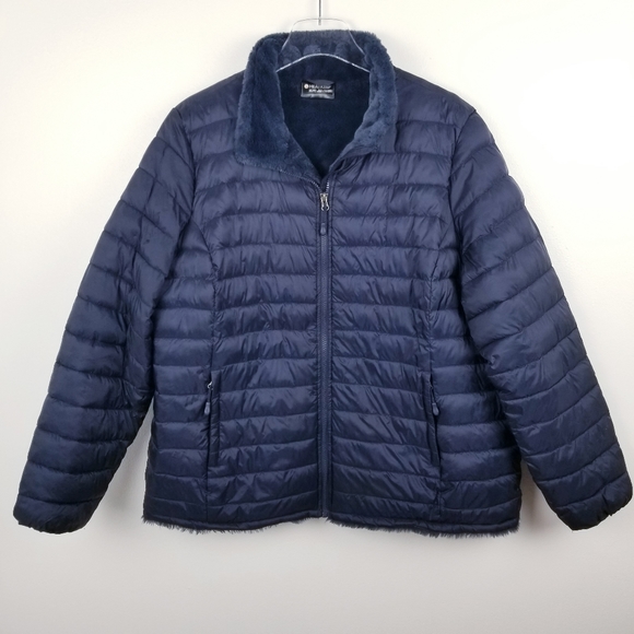 HeatKeep Jackets & Coats Heatkeep Navy Blue Puffer Coat Xxl Poshmark